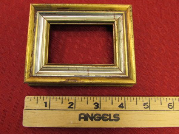 NICE PHOTO FRAMES, MANY NEVER USED, GOLD TONE, FLORAL & MORE