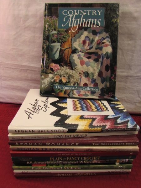 CRAFT SUPPLIES - 11 BOOKS, FAUX LEATHER, GLITTER, FEATHERS YARN & MORE
