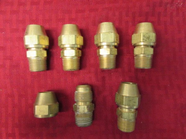 BRASS 3/4 COMPRESSION PIPE FITTINGS