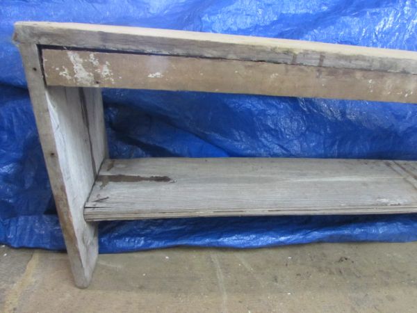 RUSTIC WOODEN RANCH HOUSE BENCHES