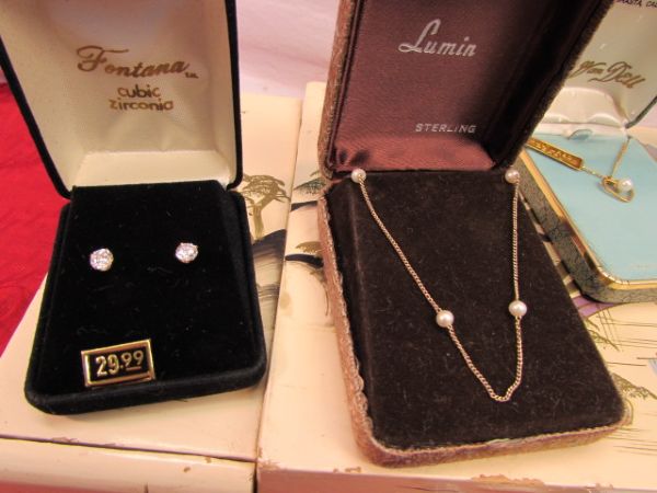 LADIES JEWELRY- 14K GOLD, STERLING SILVER, BRAZLIAN AGATE, PEARL & SO MUCH MORE