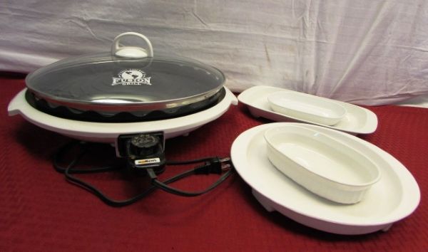 GEORGE FOREMAN'S FUSION GRILL & CORNING WARE