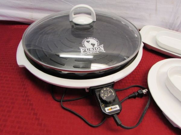 GEORGE FOREMAN'S FUSION GRILL & CORNING WARE