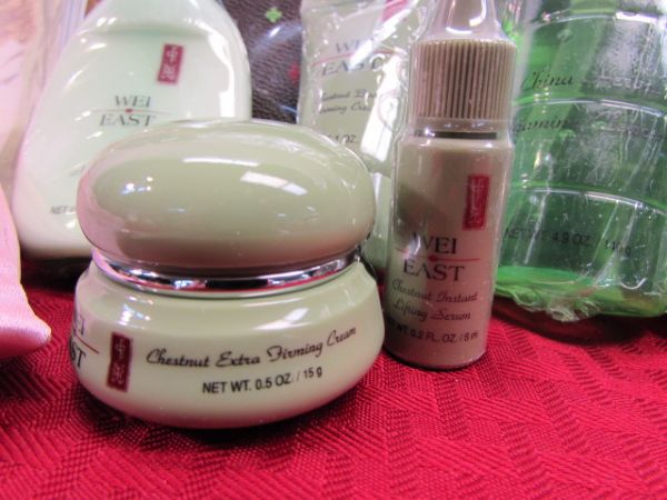 NEVER USED WEI EAST BEAUTY PRODUCTS, TOTE & Z'ZOOM MIRROR