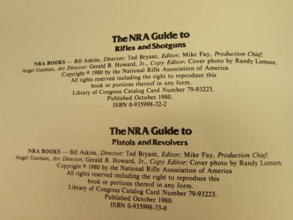 THE NRA GUIDE TO FIREARMS ASSEMPLY -RIFLES, SHOTGUNS, PISTOLS & REVOLVERS