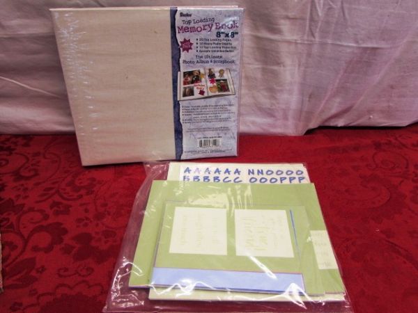 TALKING SCRAPBOOK, MEMORY BOOK WITH SCRAPBOOKING SUPPLIES 7 GALLERY GLASS KIT - ALL NEW!