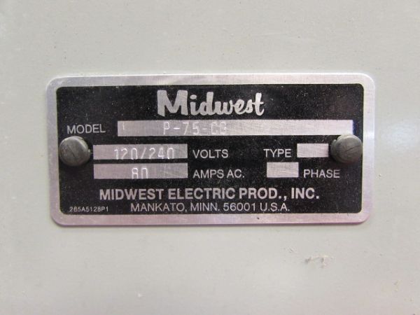 MIDWEST ELECTRIC PRODUCTS LOAD CENTER RV HOOK UP