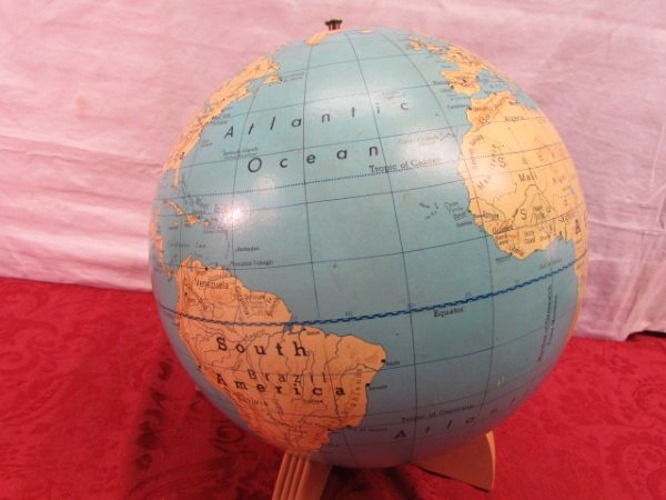 VINTAGE GLOBES - EARTH & THE MOON