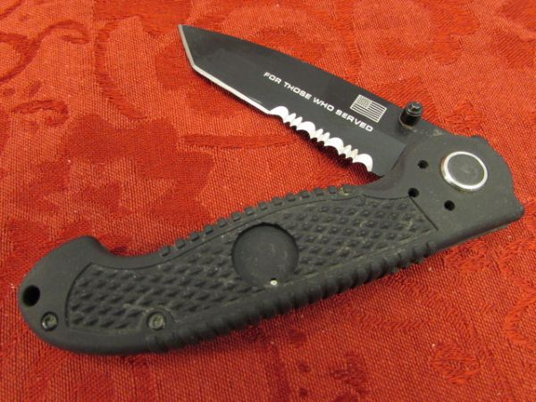 CRKT FOLDING TANTO KNIFE WITH 4 POSITION CLIP - NICE!