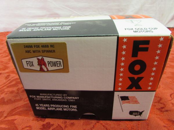 NEW-IN-BOX FOX MODEL AIRPLANE ENGINE #46 BB 