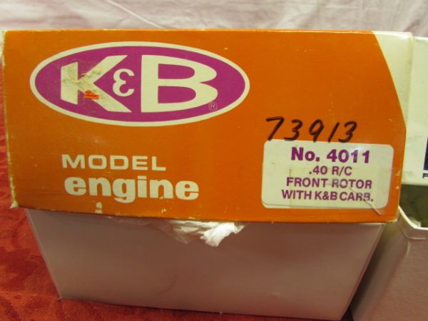 BIG O.S. 60FP AND A K&B .40  MODEL PLANE ENGINES