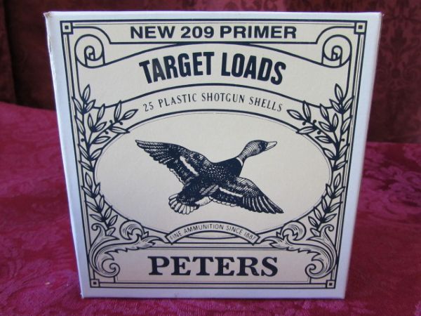 TWO 25 COUNT BOXES OF PETERS 12 GAUGE HEAVY TARGET LOAD