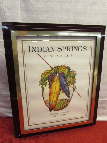 LOVELY INDIAN SPRINGS VINEYARD PRINT, NUMBERED & SIGNED BY THE ARTIST