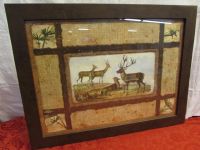 HUNTING LODGE DÉCOR - LARGE FRAMED WALL ART 