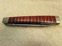 VERY NICE DOCTORS POCKET KNIFE WITH BEAUTIFUL CHERRY PAKAWOOD & BRASS HANDLE. 