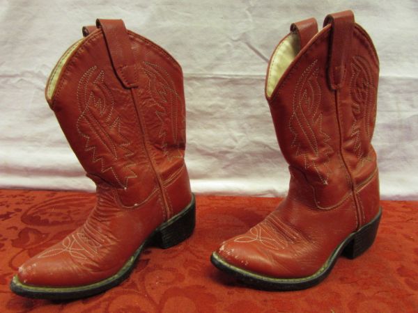 KID'S LEATHER COWBOY BOOTS