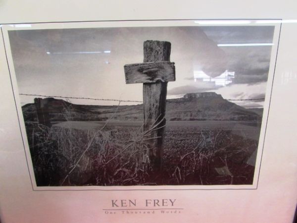 VERY LIFE LIKE ORCHiD, BOOK ENDS & FRAMED KEN FREY PRINT
