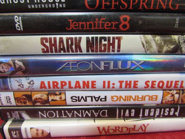 FIFTEEN DVD'S SCARY, FUNNY & ACTION ADVENTURE