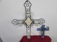 NEW TIFFANY STYLE & WROUGHT IRON WALL HANGINGS
