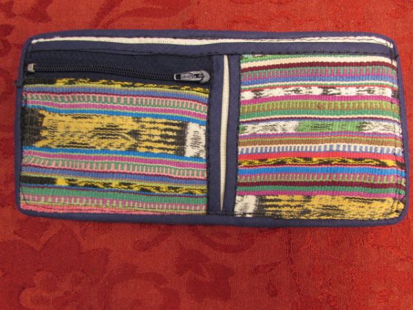 RETRO NATIVE AMERICAN JAQUARD WEAVE HAND BAG, POUCH, GLASSES CASE & WALLET