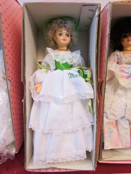 FOUR COLLECTIBLE,  LIMITED EDITION BRINN'S MUSICAL DOLLS 
