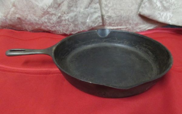 TWO CAST IRON SKILLETS