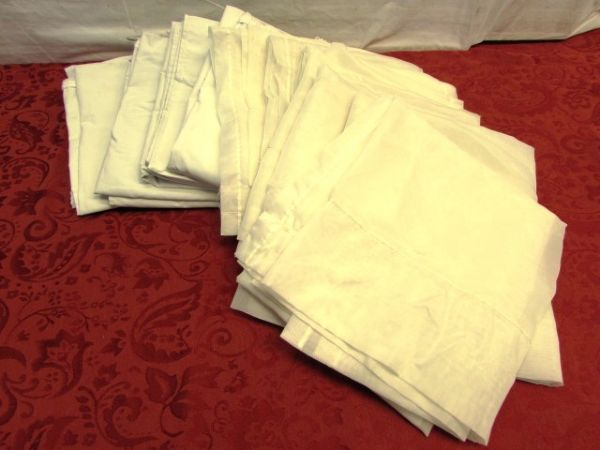 CURTAINS - 4 THICK WHITE PANELS & 8 SHEER PANELS 