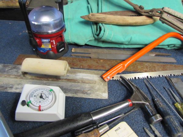 TOOLS TO HELP YOU CUT, TRIM, CHISEL, FILE, PUNCH, SMOOTH, HAMMER, COVER AND SEE!