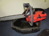 CRAFTSMAN  GAS POWERED CHAIN SAW WITH PLASTIC CARRY CASE & SHIELD