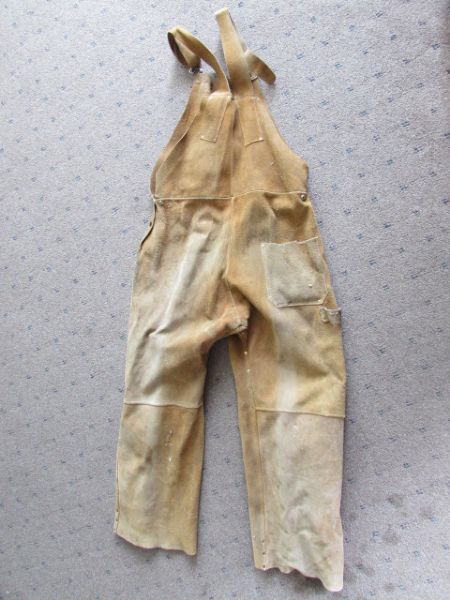 WELDERS LEATHER OVERALLS WITH JACKET