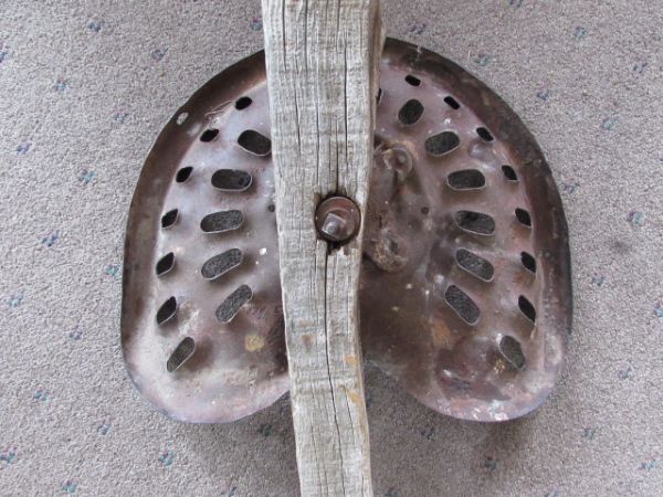 OLD RUSTIC METAL TRACTOR SEAT