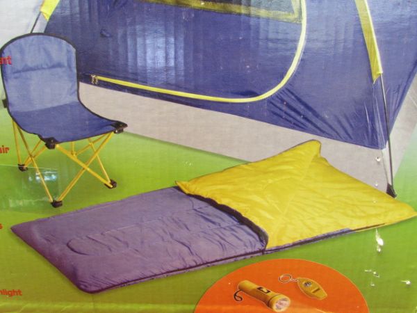 UNOPEND KIDS' ADVENTURE CAMP KIT - SLEEPING BAG, TENT & MORE