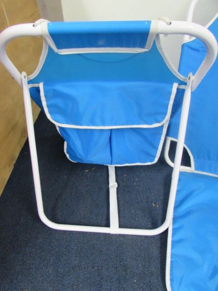 TWO EASY CARRY FOLDING BEACH CHAIRS