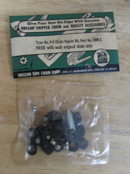 NEVER USED REPLACEMENT CHAIN FOR A CHAIN SAW& FILES FOR SHARPENING