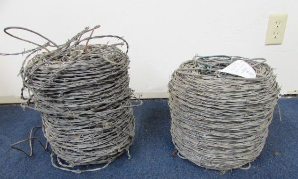 TWO ROLLS OF BARBED WIRE