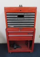 CRAFTSMAN & NAPA: TWO PIECE STACKED TOOL CHEST WITH TOOLS
