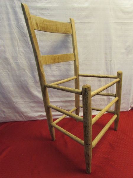 RUSTIC FARM CHAIR LOOKING FOR A SEAT