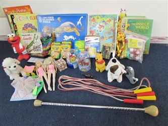 LOTS OF FUN TOYS, PUZZLES & GAMES - LION PUZZLE, DOLLS, JUMP ROPES & MORE
