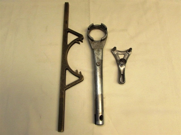 THREE SPECIALTY WRENCHES - INCLUDES 2 LB. BRASS WRENCH