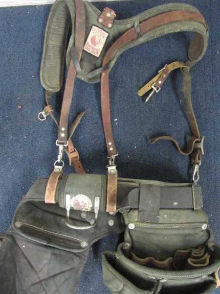 SUPER DUTY OCCIDENTAL CANVAS & LEATHER TOOL BELT WITH SHOULDER SUSPENDERS