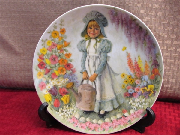 LITTLE MISS MUFFET, LITTLE BOY BLUE, MARY MARY & FRIENDS - 5 COLLECTIBLE PORCELAIN PLATES SO CUTE!