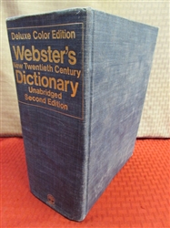 GIANT 1973 DELUXE COLOR EDITION WEBSTERS NEW TWENTIETH CENTURY DICTIONARY