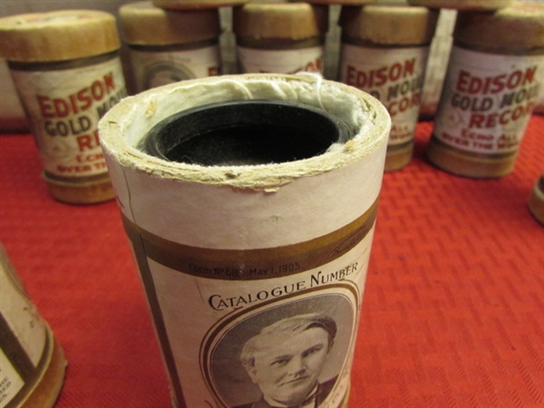 ANTIQUE CYLINDER RECORDS IN ORIGINAL EDISON PACKAGING - NEAT!