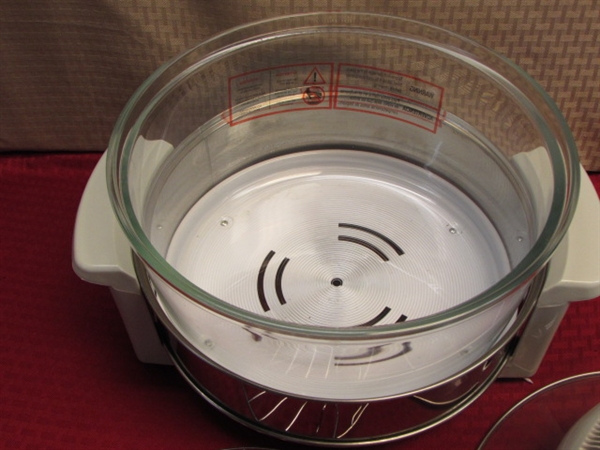 EWAVE GLASS BOWL CONVECTION OVEN - BROILS, GRILLS, ROASTS, STEAMS, TOASTS, BAKES . . . ..