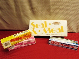 COOK ONLY ONCE A WEEK!  RETRO DAZEY SEAL-A-MEAL & COOKING POUCHES