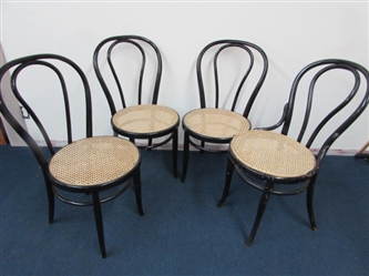 SET OF FOUR  BENT WOOD PARLOR CHAIRS 
