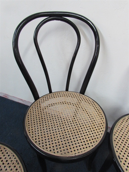 SET OF FOUR  BENT WOOD PARLOR CHAIRS 