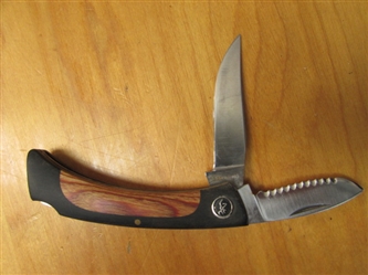 BROWNING 2 BLADE POCKET KNIFE WITH NYLON SHEATH