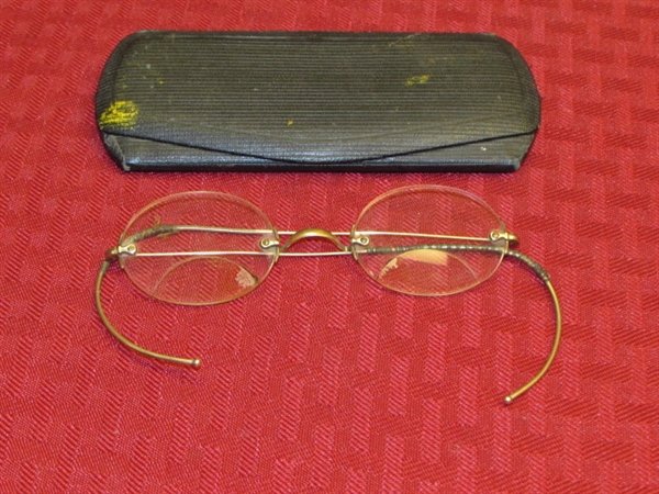 ANTIQUE BOISE OPTICAL CO BIFOCALS - FRAMES APPEAR TO BE GOLD