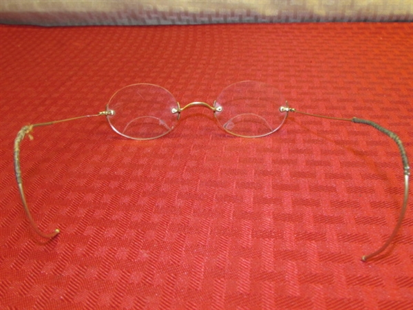 ANTIQUE BOISE OPTICAL CO BIFOCALS - FRAMES APPEAR TO BE GOLD